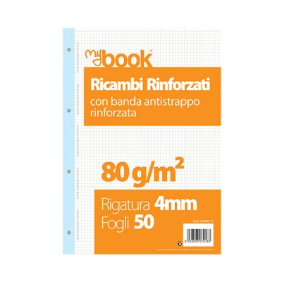 RICAMBIO RINFORZATO A4 80GR 50FF 4MM